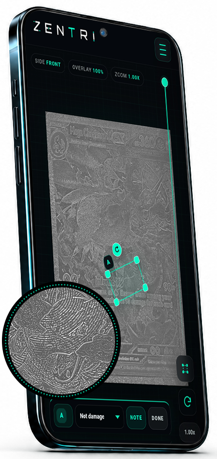 Zentri mobile card centering workflow